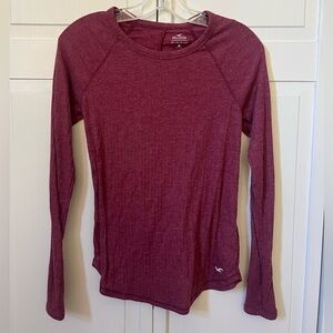 Hollister Long Sleeve Maroon Sweater